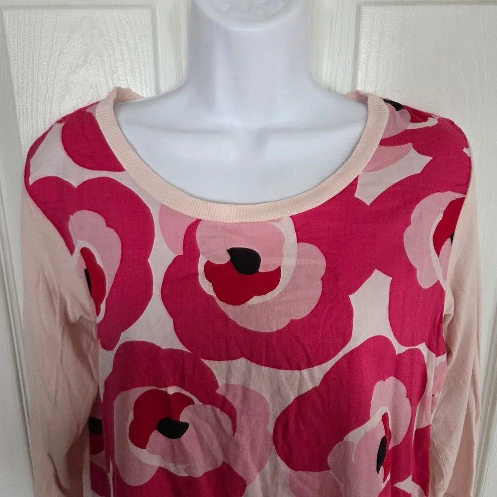Kate Spade Dream A Little Dream Pink Poppy Floral Sleep Shirt Nightgown‎ Medium